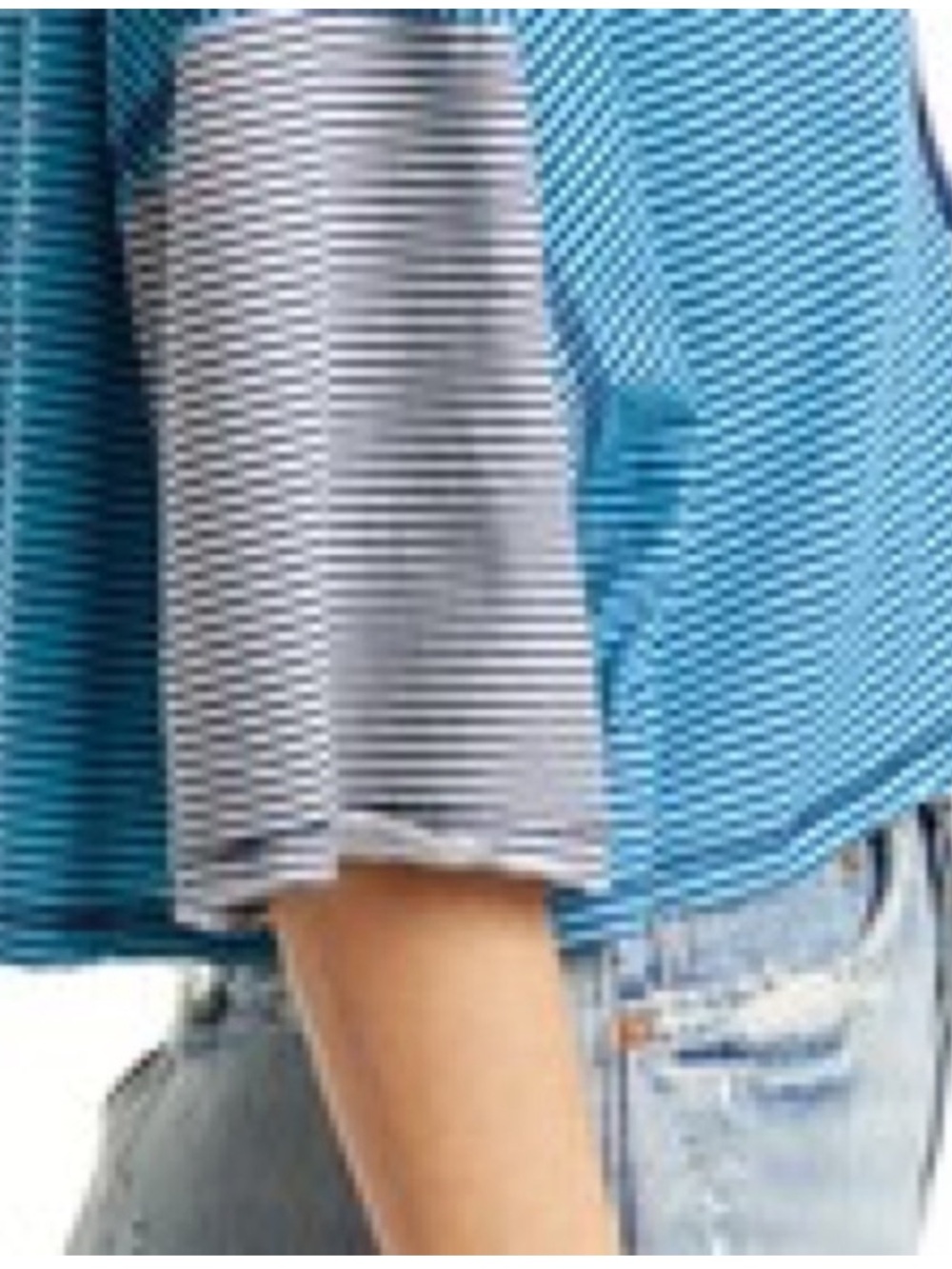 Free People ON A BOAT BOXY POLO TOP SIZE LARGE - Picture 12 of 15